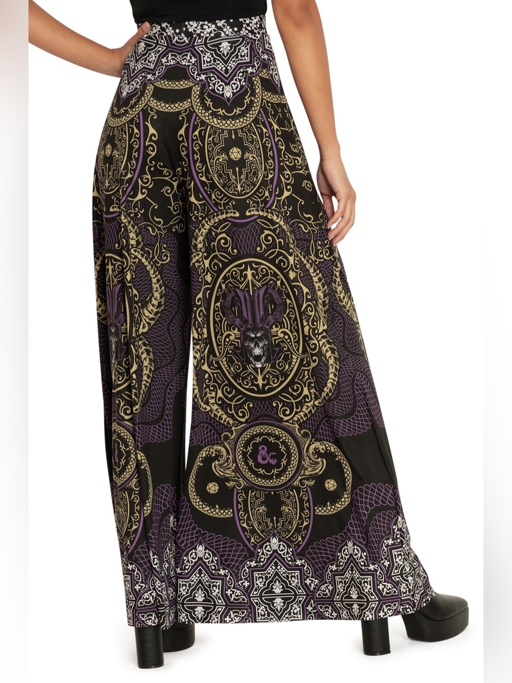Black milk dungeons & dragons dungeon master palazzo pants - Picture 2 of 7